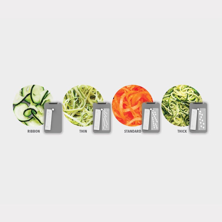 Four Blade Vegetable Spiralizer with Cutting Board and Container