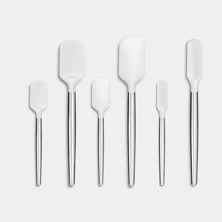 Metal Handle Silicone Spatulas (6 Piece Set)