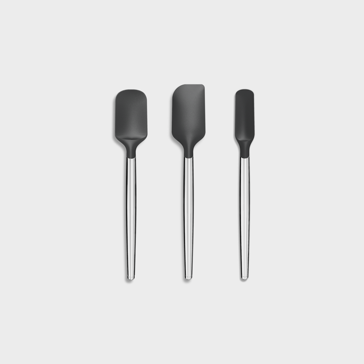 Metal Handle Silicone Spatulas - Small (3 Piece Set)