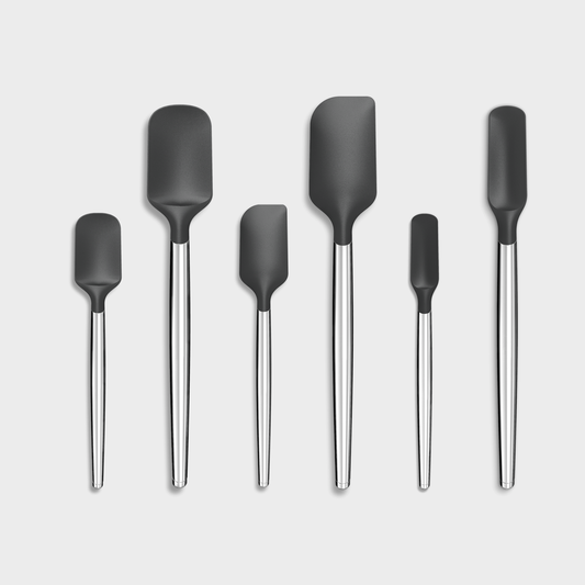 Metal Handle Silicone Spatulas (6 Piece Set)