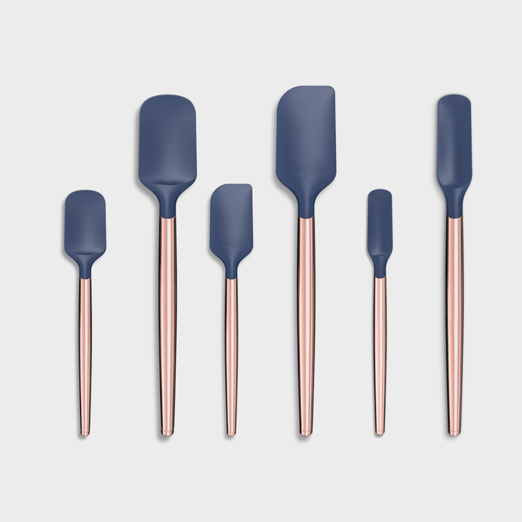 Metal Handle Silicone Spatulas (6 Piece Set)