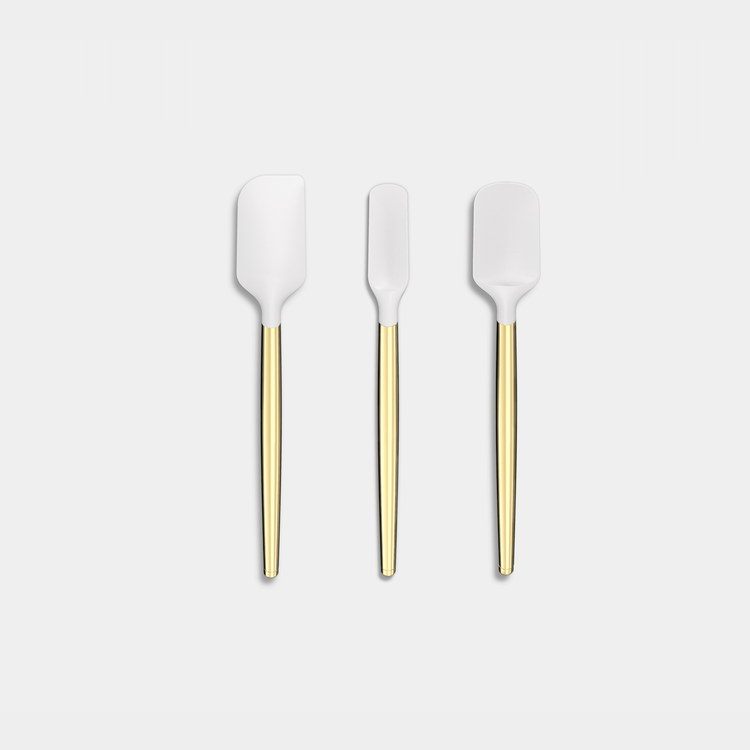 Metal Handle Silicone Spatulas - Small (3 Piece Set)
