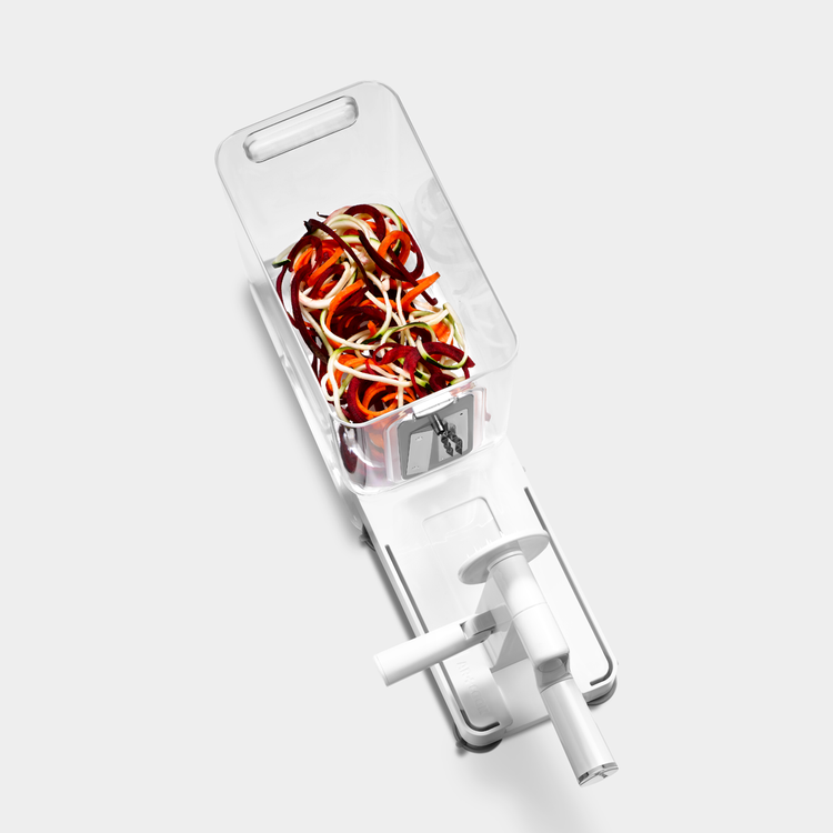 Four Blade Vegetable Spiralizer with Cutting Board and Container