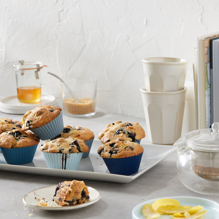 Standard Muffin Pan with Removable Silicone Liners (13-Piece Set)