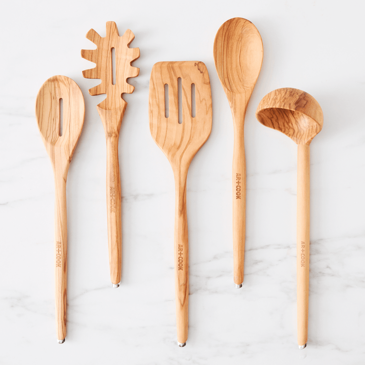 Olive Wood Utensils (Set of 5)