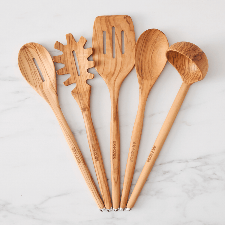 Olive Wood Utensils (Set of 5)