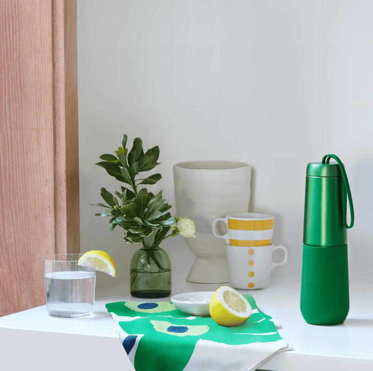 17Oz Bottle with Stainless Steel Top and Textured Base