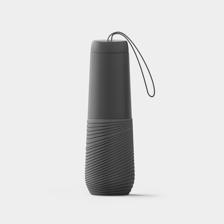 17Oz Bottle with Stainless Steel Top and Textured Base