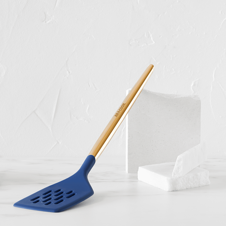 Stainless Steel & Silicone Utensils - Slotted Turner