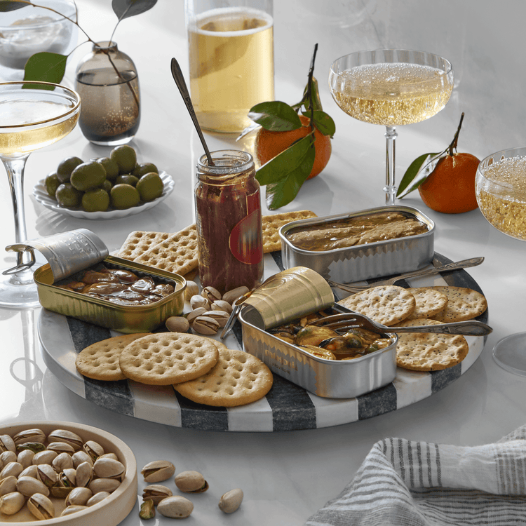 Striped Marble Lazy Susan