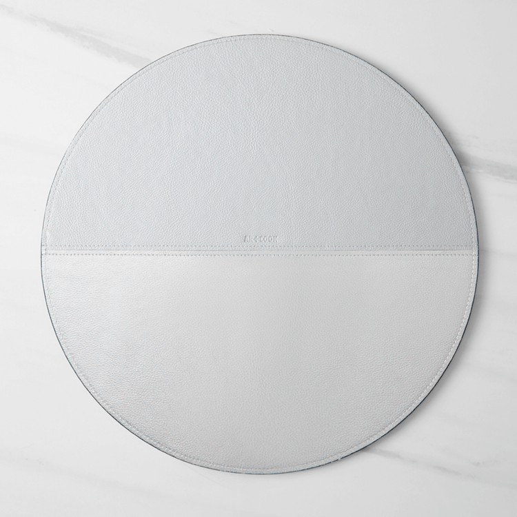 Vegan Leather Two-colored Hardcover Placemats (Set of 4)