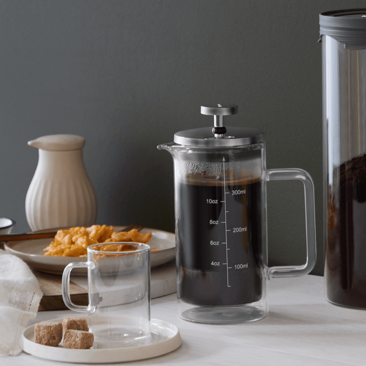Two Serving Double Wall Glass French Press (350 ml)