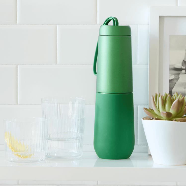 17Oz Bottle with Stainless Steel Top and Textured Base