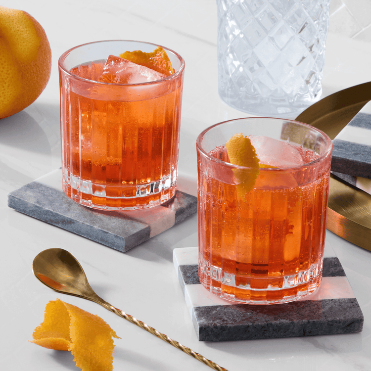 Striped Marble Coasters (Set of 4)