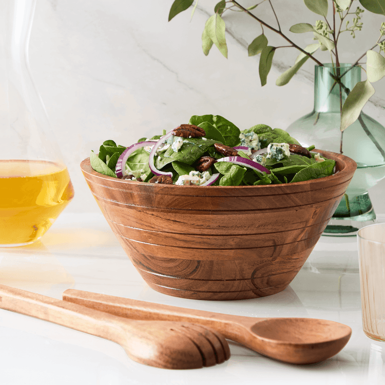 Wooden Salad Spoon and Bowl Set