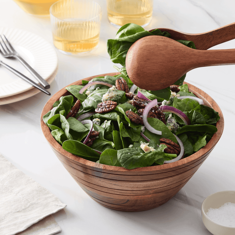 Wooden Salad Spoon and Bowl Set