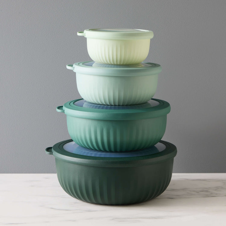 Shallow Mixing/Storage Bowls with Lids (Set of 4)
