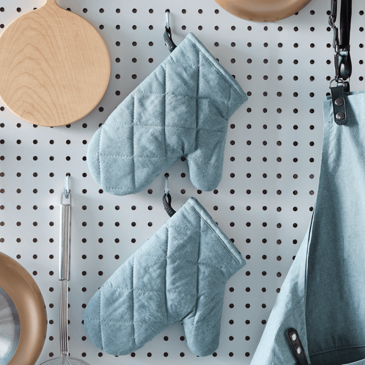Chambray Oven Mitts (Set of 2)