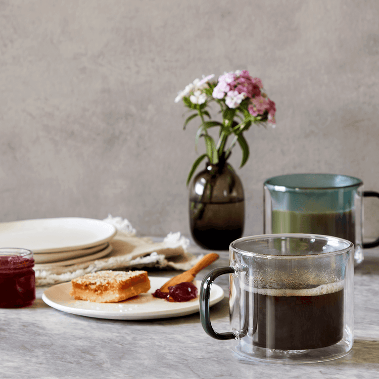 Double Walled Glass Mugs (2 Piece Set)