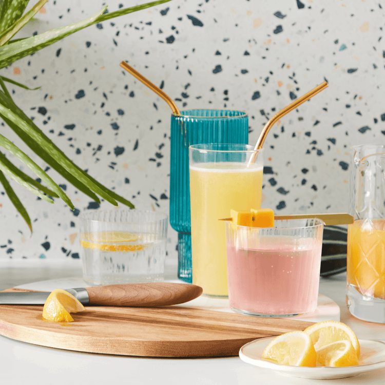 Reusable Straws with Brush (7 Piece Bent Set)
