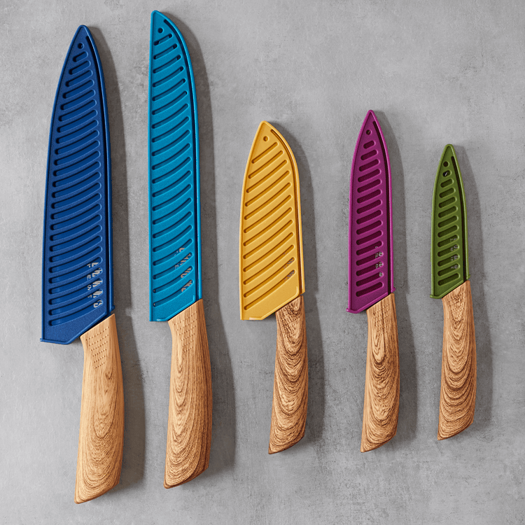 Wood Handle Knives (10 Piece Set)