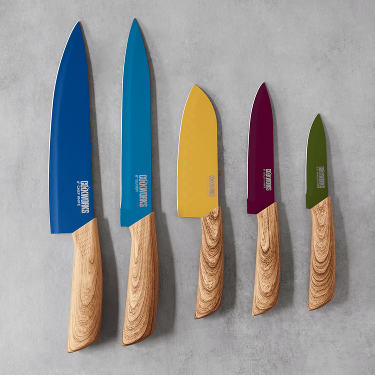 Wood Handle Knives (10 Piece Set)