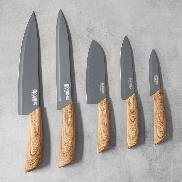 Wood Handle Knives (10 Piece Set)