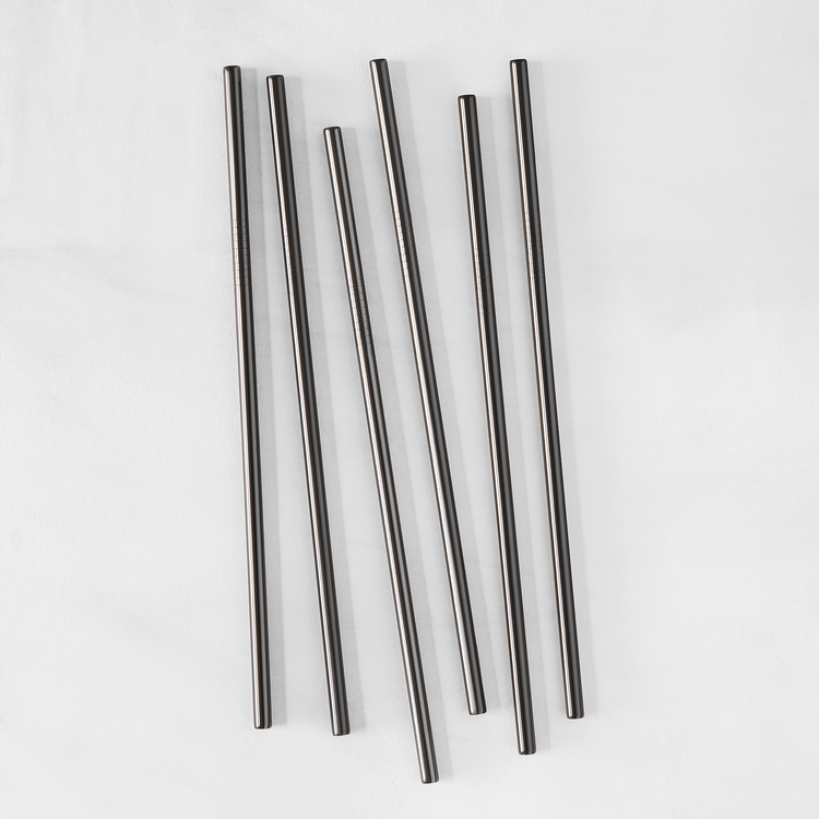 Reusable Straws with Brush (7 Piece Straight Set)