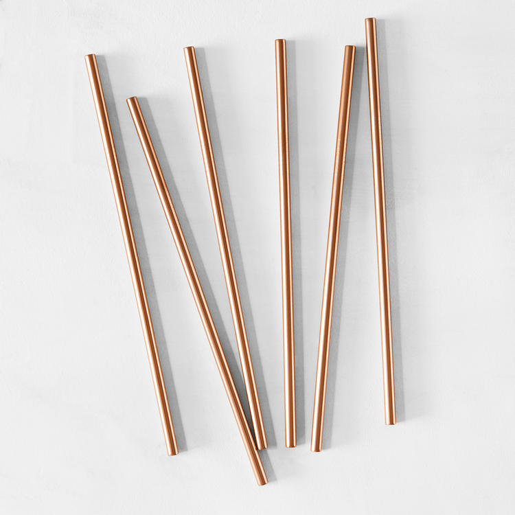 Reusable Straws with Brush (7 Piece Straight Set)