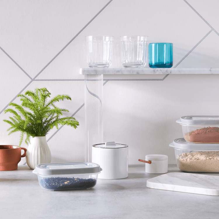 Rectangular Plastic Containers with Vent ( 10 Piece Set)