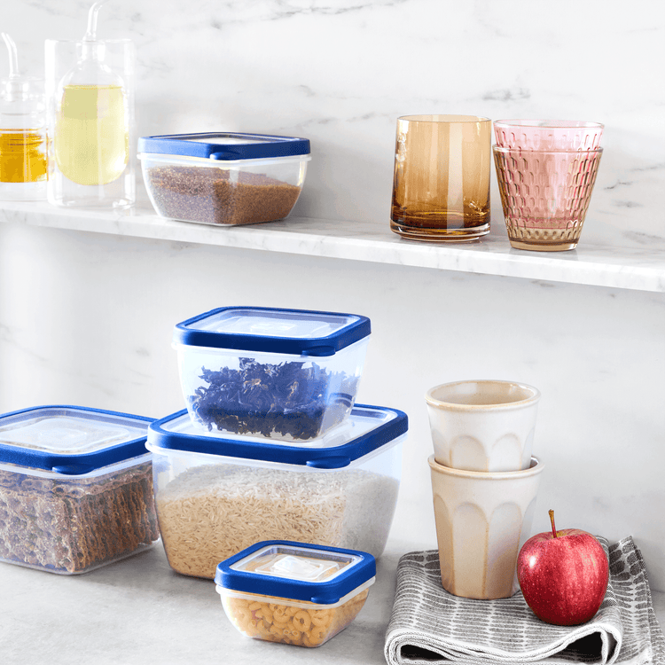 Square Plastic Containers with Vent (10 Piece Set)