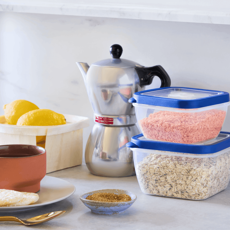 Square Plastic Containers with Vent (10 Piece Set)