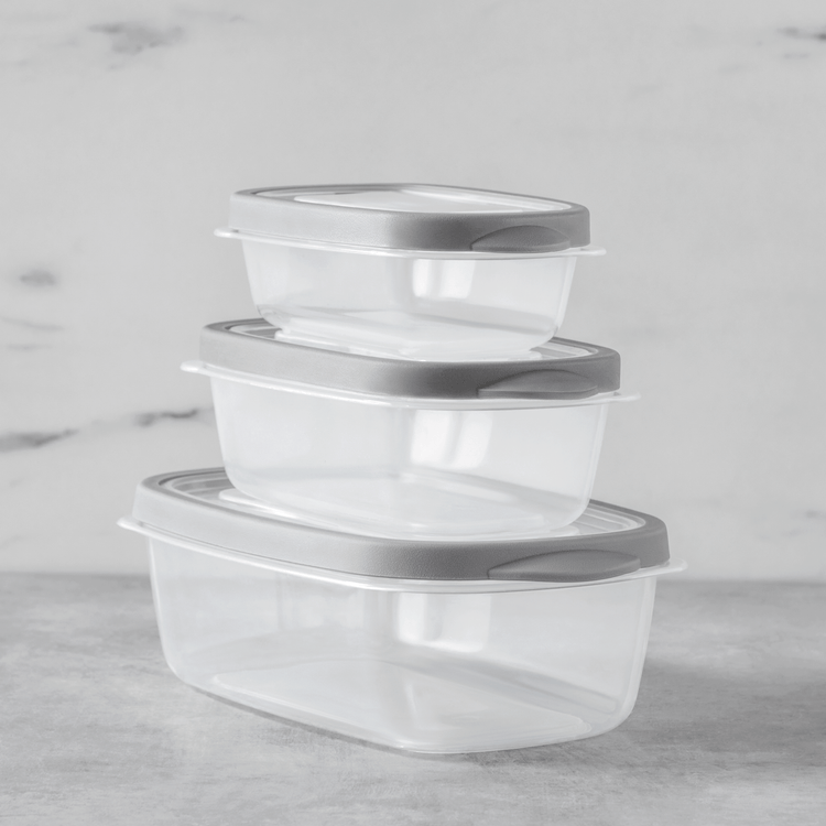 Rectangular Plastic Containers with Vent (6 Piece Set)