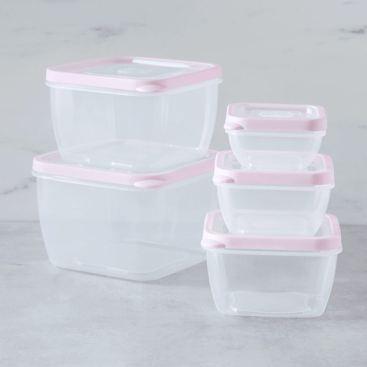 Square Plastic Containers with Vent (10 Piece Set)
