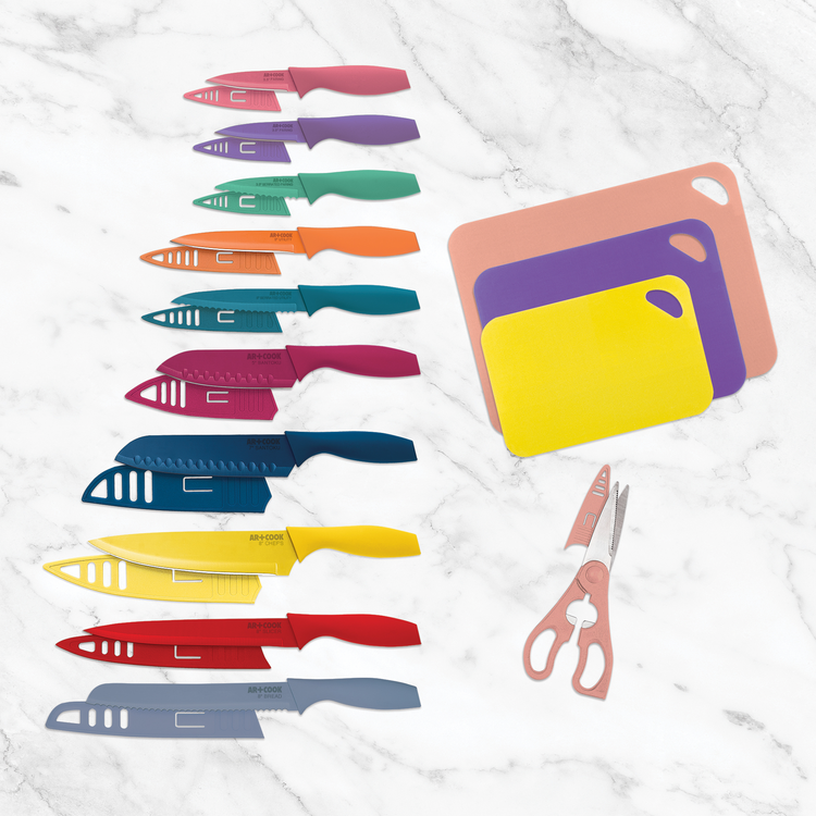 Cutlery Set with Cutting Board (25 Piece Set)