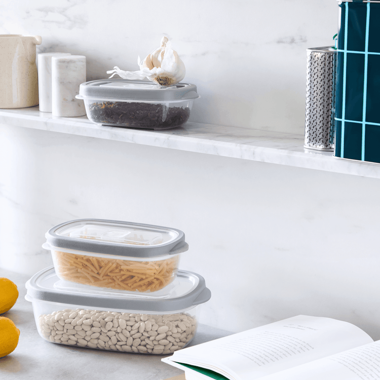 Rectangular Plastic Containers with Vent (6 Piece Set)