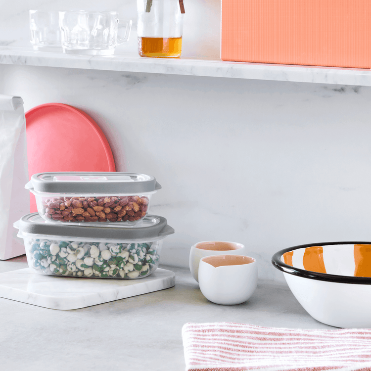 Rectangular Plastic Containers with Vent ( 10 Piece Set)