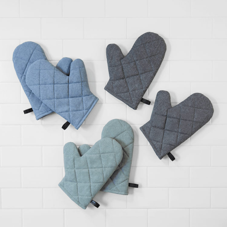 Chambray Oven Mitts (Set of 2)