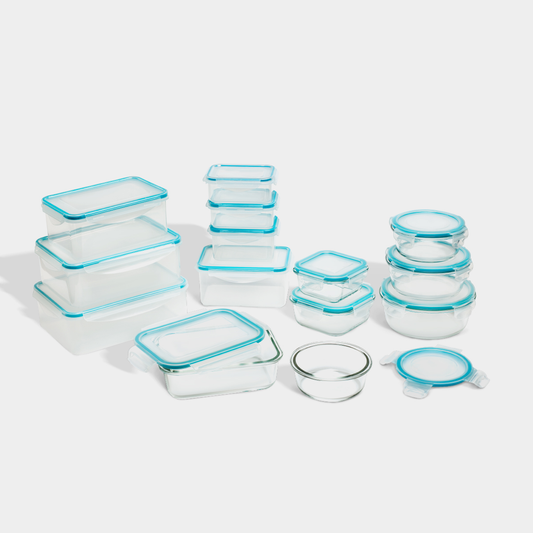 Glass and Plastic Storage Containers ( 30 Piece Set )