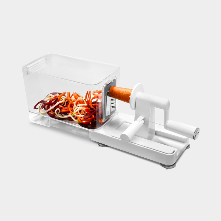 Four Blade Vegetable Spiralizer with Cutting Board and Container