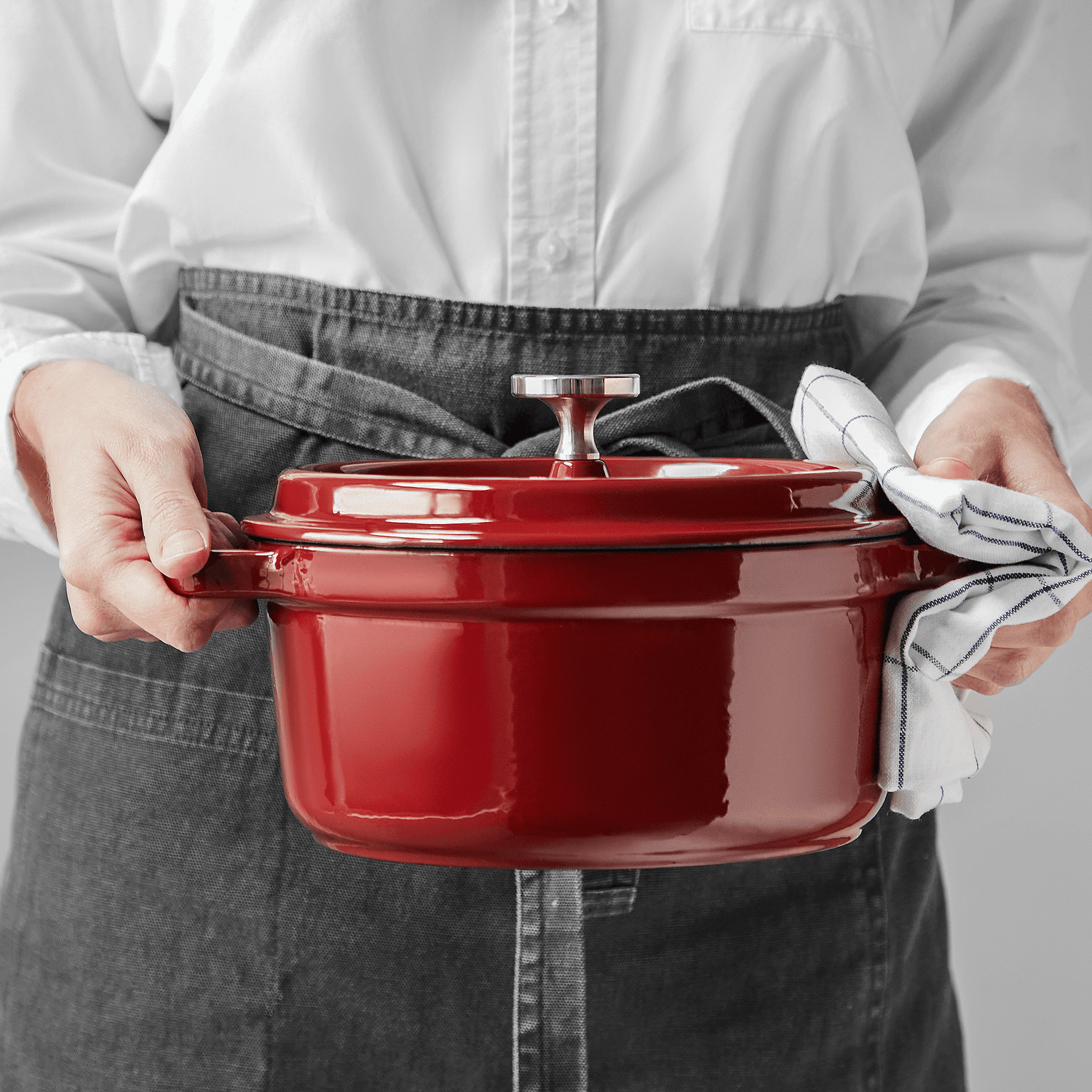 Le Chef 21 Piece Enameled Cast Iron Cookware Set in Cherry