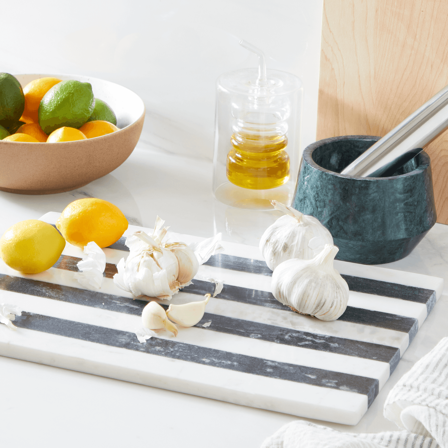 Acacia Wood and Marble Cheese Board with Built-in Cheese Slicer Non Personalized by Wine Enthusiast