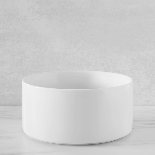 Glossy White Serving Bowl