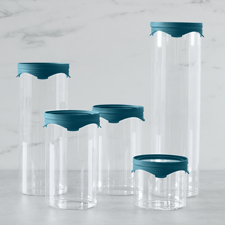 10pc Glass Food Storage Containers With Lids (5 Lids & 5