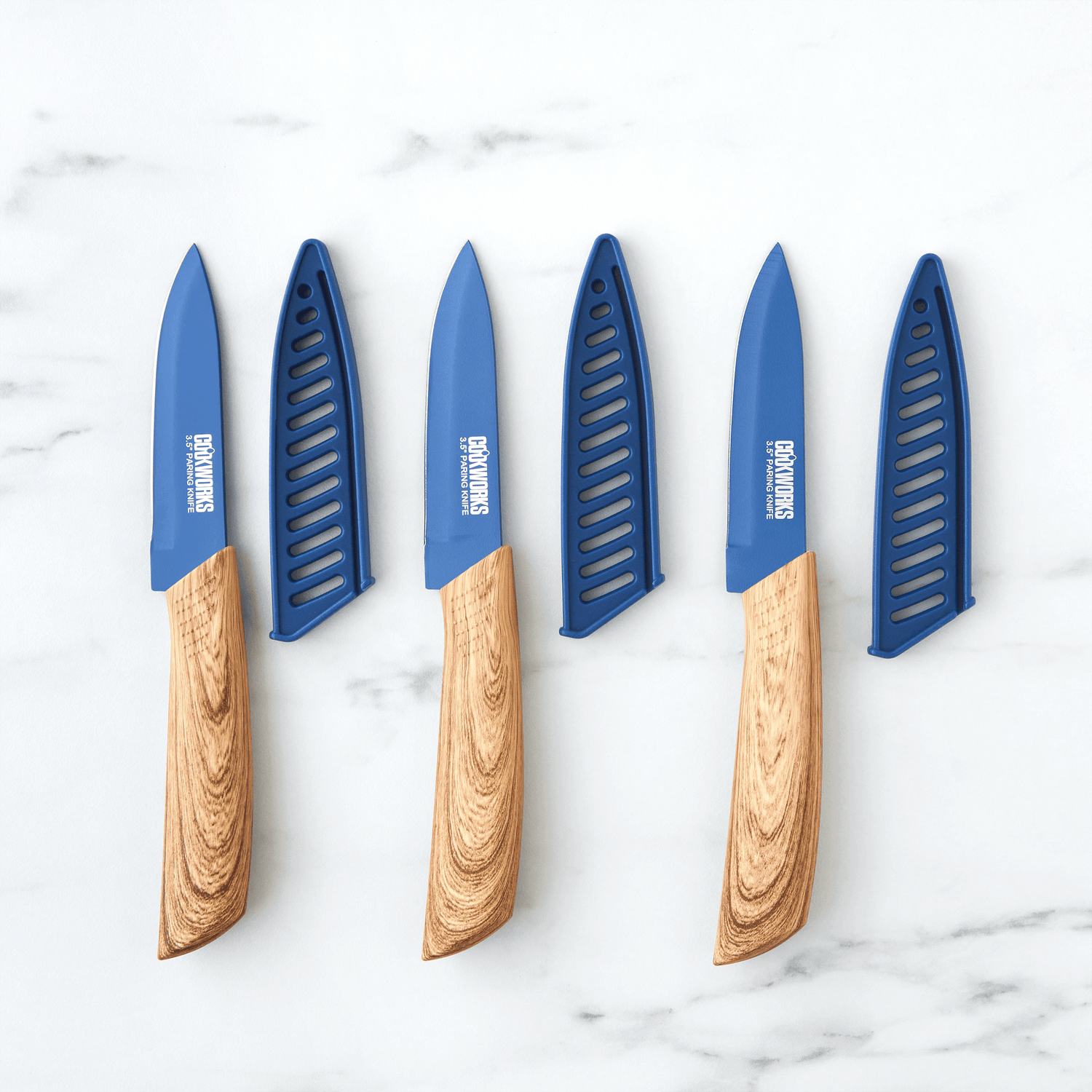 Art & Cook Tie-Dye 6-Pc. Paring Knives with Blade Guards Kitchen