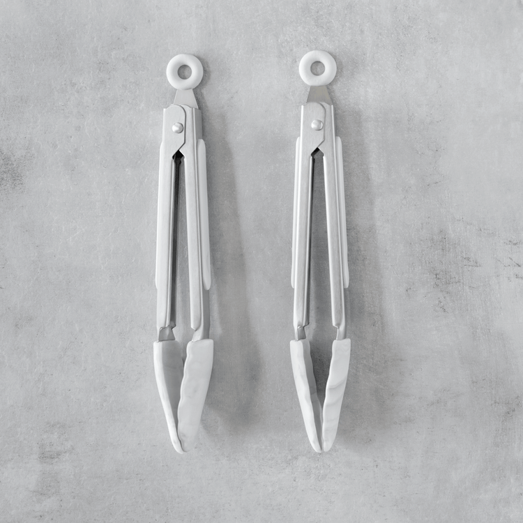 7” Marbled Tongs (2 Piece Set)
